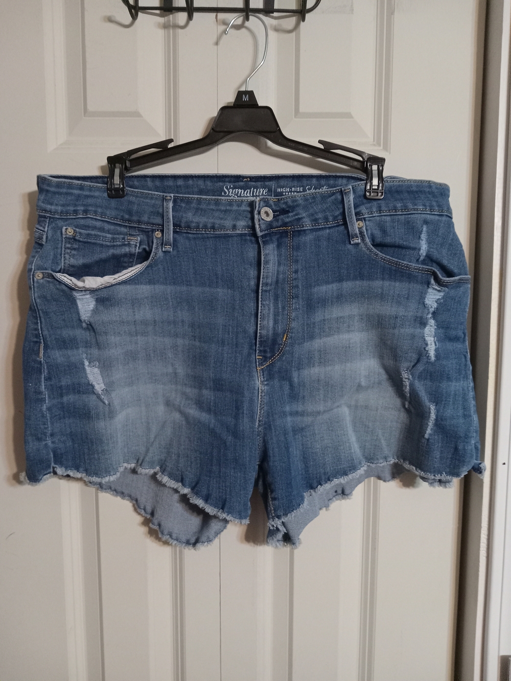 Levi's Blue Distressed Denim Cutoff Shorts